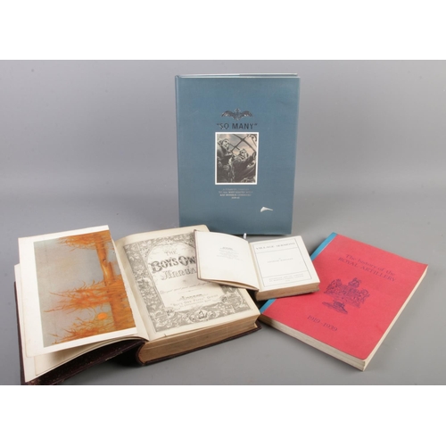 95 - A collection of vintage books. To include 'So Many' A folio dedicated to all who served with RAF bom... 