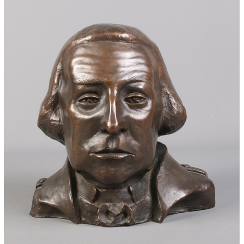 116 - David Spence (American, 20th century) a limited edition bronze bust of George Washington. Signed to ... 