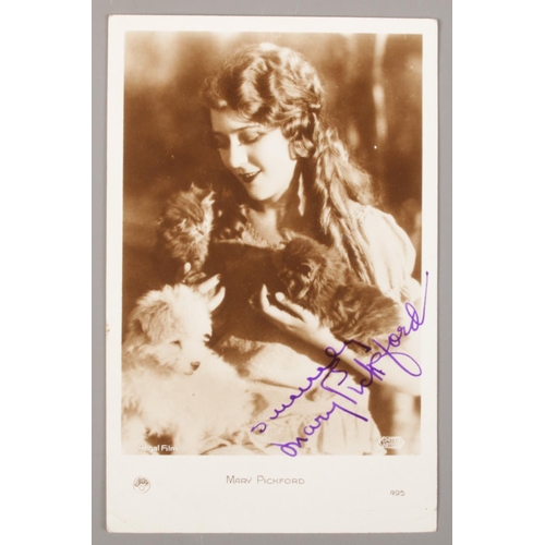 151 - An autographed picture postcard of Mary Pickford.