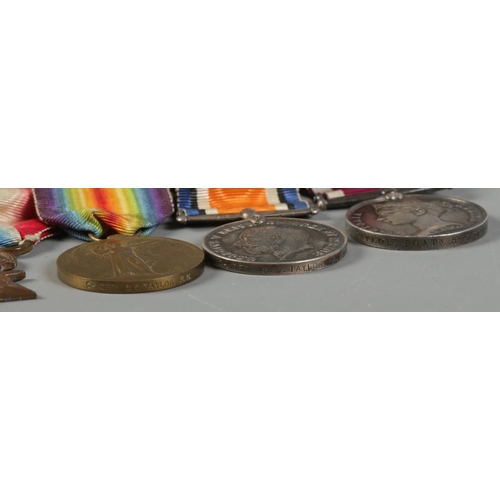 4 - Items relating to Royal Naval Officer Captain Samuel Charles Taylor; group of four service medals (1... 