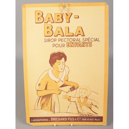 300 - An original French Baby-Bala advertising on card.