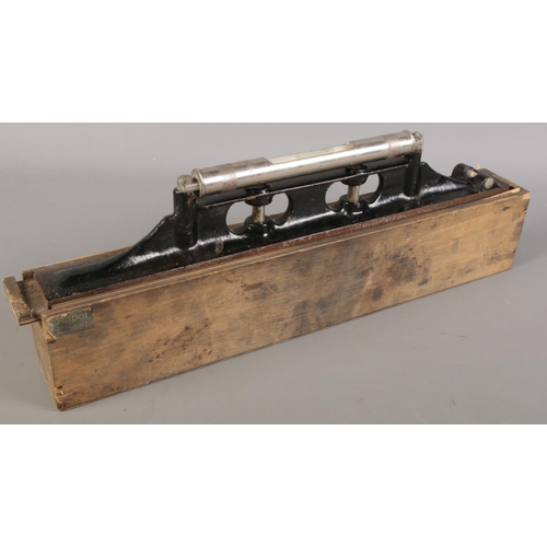 98 - A cased J.Rabone & Sons spirit level.