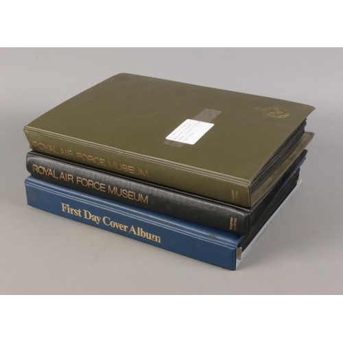 111 - Three albums containing a large amount of military first day covers, many limited editions and signe... 