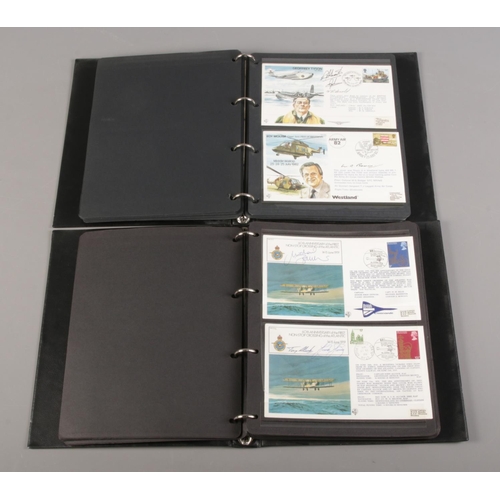 135 - Two albums containing a collection of test flight and first flight covers, including limited edition... 