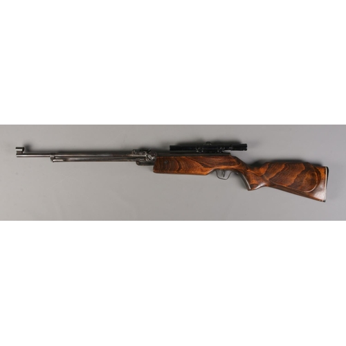 162 - A Relum Tornado .177cal underlever air rifle, with Relum 4x15 scope. Cocks and fires. CANNOT POST.