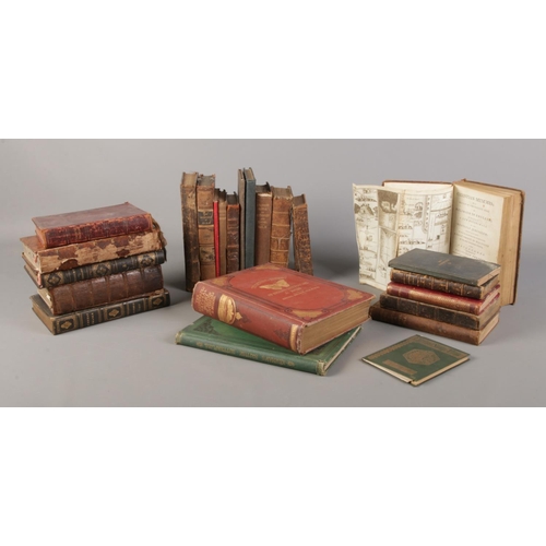 255 - A large collection of antique books, to include Eighteenth Century, gardening and nature examples.