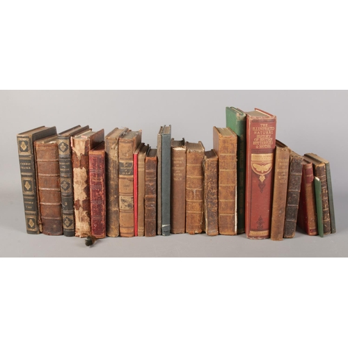 255 - A large collection of antique books, to include Eighteenth Century, gardening and nature examples.