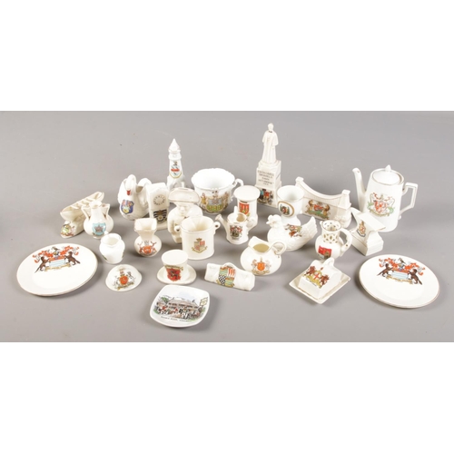 79 - A collection of crested china. Includes Shelley, Corona, Carlton etc.