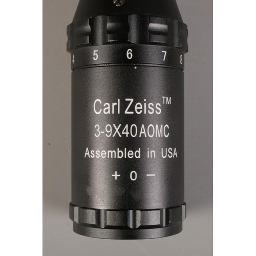 416 - Carl Zeiss: A Sports Optics Conquest 3-9X40AOMC telescopic sight, with box and accessories. 32cm lon... 