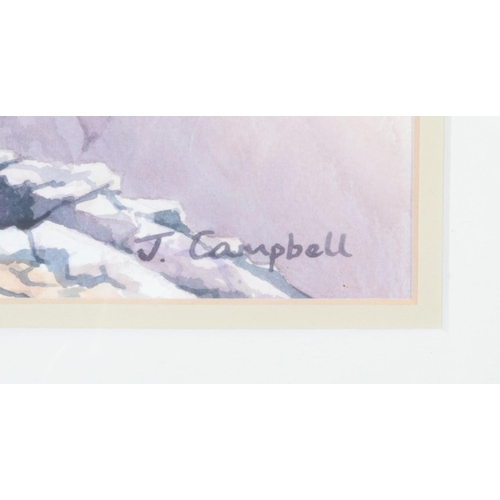 380 - Two original John Campbell framed landscape watercolours. Both framed and signed by the artist. 
H: ... 