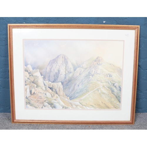 381 - A large original John Campbell landscape watercolour. Framed and signed by the artist. H:52cm W:73cm... 