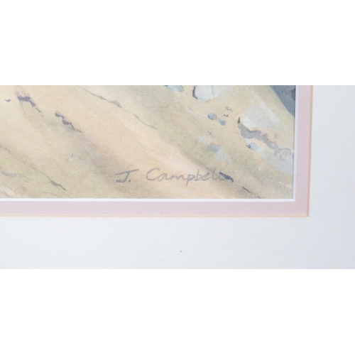 381 - A large original John Campbell landscape watercolour. Framed and signed by the artist. H:52cm W:73cm... 