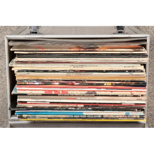 274 - A metal box containing a good collection of rock and pop LP and 12