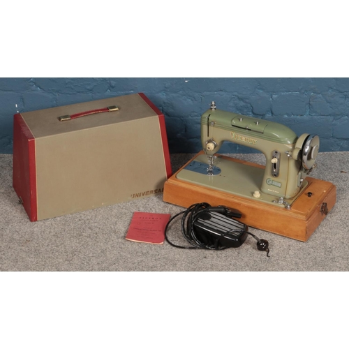 349 - A cased Viceroy Model H sewing machine with manual.