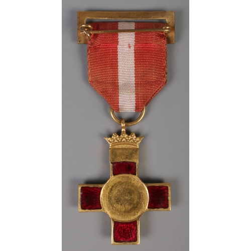 426 - A Spanish Cross of Military Merit on red ribbon, possibly Civil War period.