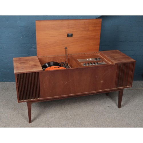 554 - A retro Teak cased Dynatron radiogram.