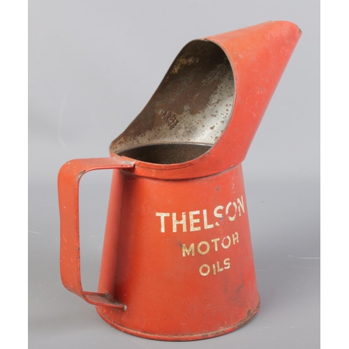 107 - A Thelson Tractor oils/Motor oils can. Kenneth Thelwall Limited Doncaster.