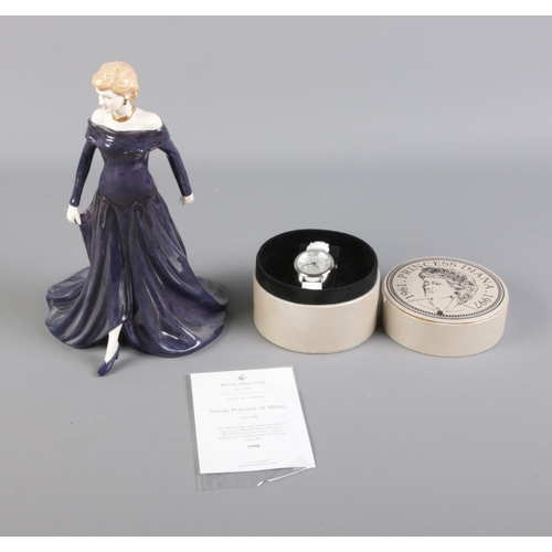 186 - A Royal Doulton Diana Princess of Wales Figure (HN5066), boxed with certificate of authenticity. No.... 