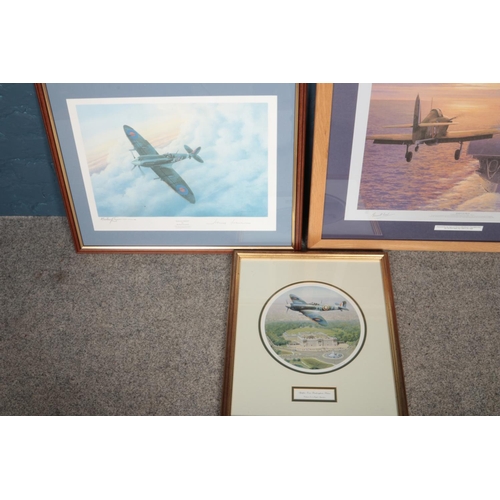 311 - Three framed aviation prints. 