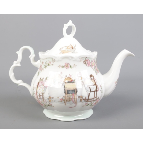 443 - A Royal Doulton Brambly Hedge Tea Service Tea Pot - from the Brambly Hedge Gift Collection. Height (... 