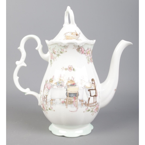 444 - A Royal Doulton Brambly Hedge Coffee Pot - From The Brambly Hedge Gift Collection. Height: 23cm.