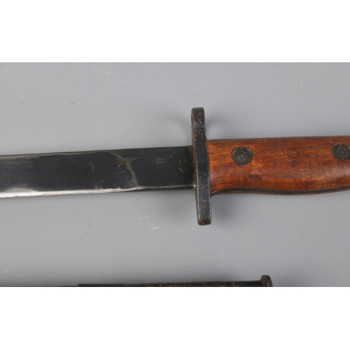 460 - A 1907 pattern bayonet marked for British/Indian North West Railways, with scabbard.