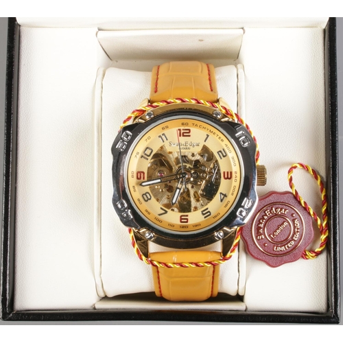 478 - A new and boxed Limited Edition Swan & Edgar of London yellow Monumental Automatic wristwatch (SE169... 