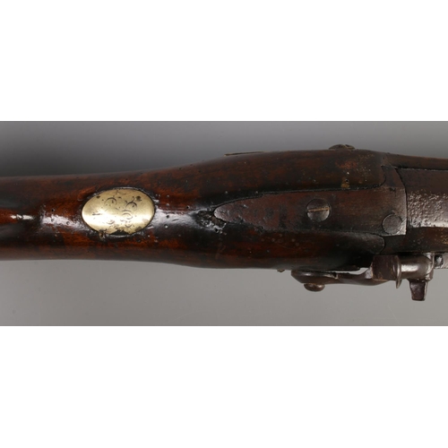 67 - A 19th century Brown Bess musket with percussion conversion. Barrel length 40inch.