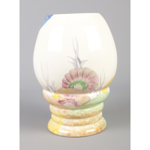 3 - A Wilkinson Ltd Clarice Cliff Bizarre vase decorated in the Aurea design. Shape No. 362. 20cm.