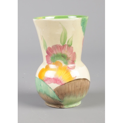 4 - A Wilkinson Ltd Clarice Cliff small vase decorated in the Aurea design. 9.5cm.