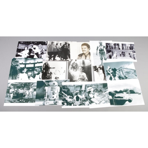 249 - A collection of Star Wars monochrome film stills. Includes Episode IV, one stamped on the back for T... 