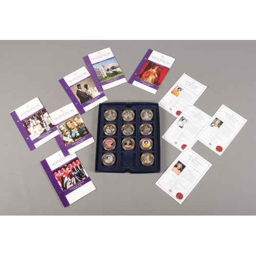 537 - A collection of eleven 24ct gold plated coins, from The London Mint Office and Westminster Collectio... 