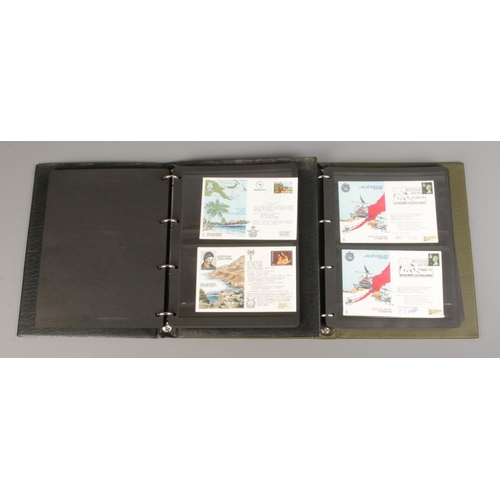 130 - Two large albums containing a good collection of various RAF first day covers; some signed and multi... 