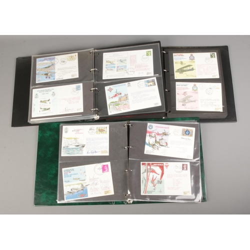 144 - Three large albums containing a selection of RAF first day covers, including many signed (approximat... 