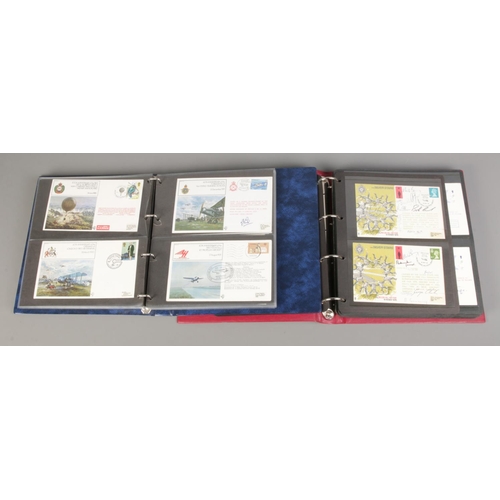 146 - Two albums containing a selection of limited edition RAF/GB first day covers, with many RAF covers s... 