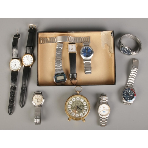 158 - A quantity of watches. Including manual Chalet, Sekonda, Casio, etc.