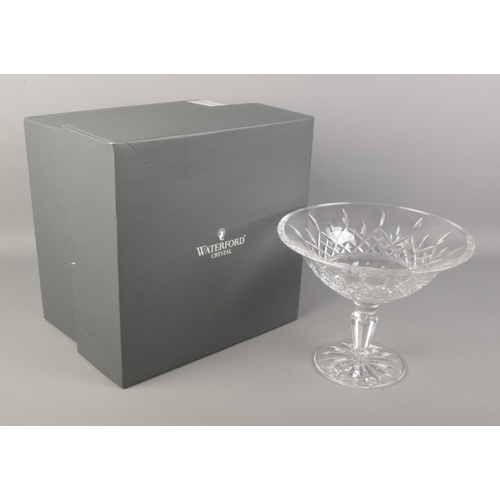 177 - A boxed large lead crystal Waterford pedestal bowl. (20cm)