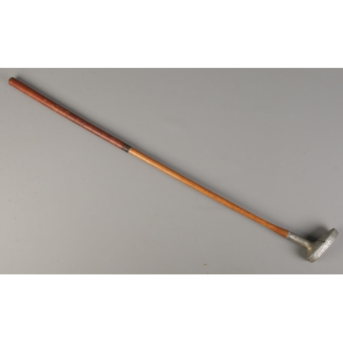 205 - An antique Harry C Lee Schenectady putter with hickory shaft. Dated March 24 1903.