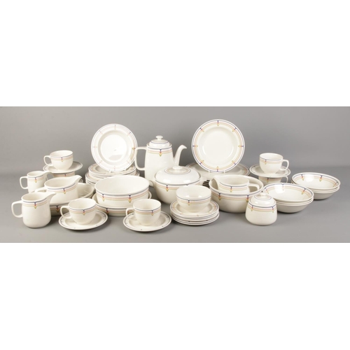 237 - A good quantity of Adams dinnerwares in the 'Jazz' pattern. To include cups and saucers, cream jug, ... 