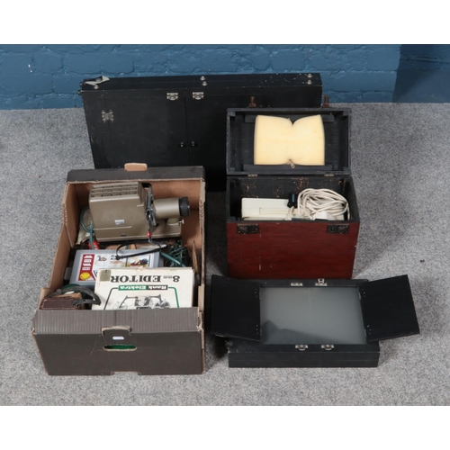 246 - A quantity of projection equipment including Argus 300 Compact projector and boxed example.