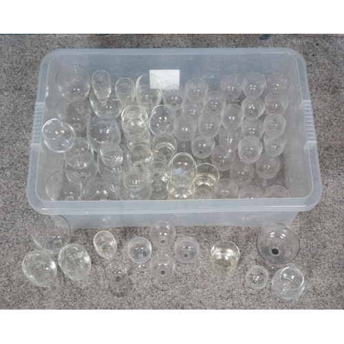 280 - A large collection of assorted glassware, to include brandy glasses and a good quantity of Edwardian... 