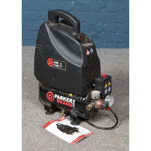 370 - A Parker Brand 6 litre electric air compressor.