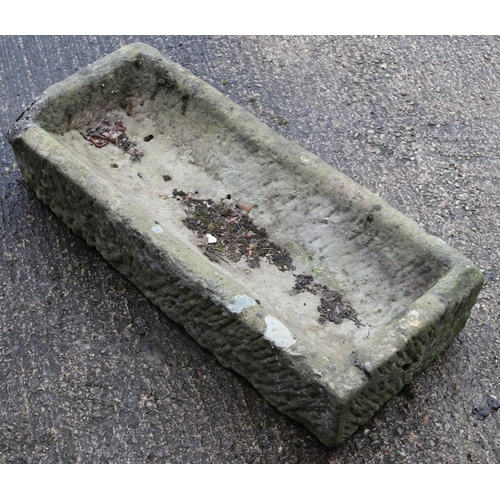 376 - A large concrete trough. (98cm)