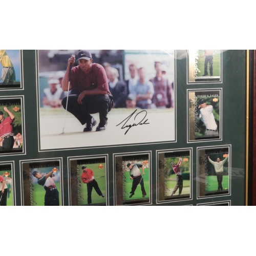 388 - A collection of framed Tigers Tales golf cards with signed central photograph. Certificate of authen... 