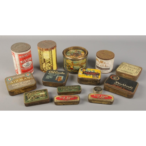 83 - A collection of vintage dummy tobacco tins. Includes Will's, Thunder Clouds, Slip Knot, Dunhill's pi... 