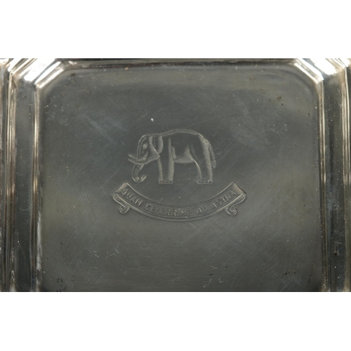 517 - A silver ashtray with inscription for 'Quam Celerrime Ad Astra' - The motto used by 27 Squadron RAF ... 