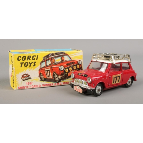 522 - Corgi Toys - No. 339. 1967 Monte-Carlo Winner B.M.C Mini Cooper S.