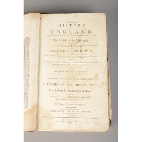 523 - An Impartial History of England; to The Middle of the Year 1799, including An History of the America... 