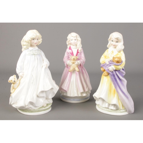 104 - Three Royal Doulton limited edition figures. Hope HN3061, Faith HN3082 and Charity HN3087.