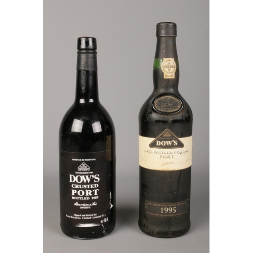 116 - Two bottles of Dow's port; Crusted Port - bottled 1985 and Late Bottled Vintage Port 1995 (75cl).